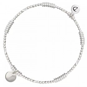 Bracelet élastique Perles, mini-tubes, rondelles & Pendentif pastille DORIANE Bijoux