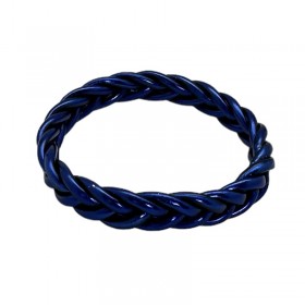 Bracelet Jonc BOUDDHISTE Chance amour fortune tressé - Bleu navy - maison IZEL