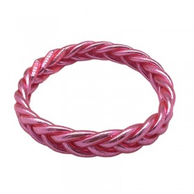 Bracelet Jonc BOUDDHISTE Chance amour fortune tressé - Rose pink - Maison IZEL