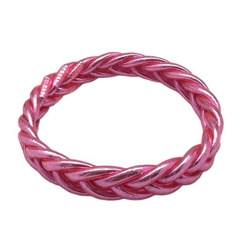 Bracelet Jonc BOUDDHISTE Chance amour fortune tressé - Rose pink - Maison IZEL