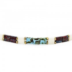 Bracelet élastique TUCSON Indian Navajo & Perles Tila Miyuki Japonaises