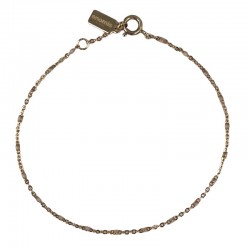 Bracelet chaîne fine plaqué or & Perles de résine nude THEMA