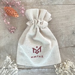 Bracelet ajustable ZYN Rose Gold Mauve - Fils d'or tressés