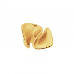 Bague large ANCIENT Or - Ruban ondulant lisse design - HIPANEMA
