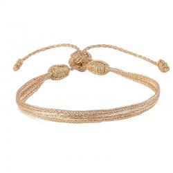 Bracelet MINI ARROW - fils d'or tressés dorés