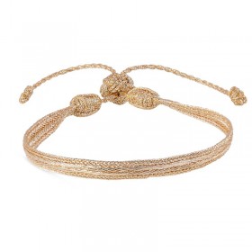 Bracelet MINI ARROW - fils d'or tressés dorés