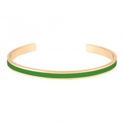 Bracelet Jonc En Lucite Verte Irisée, Style Bangle, Vintage