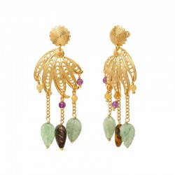 Boucles D'oreilles Vintage Style Satellite - Occasion, Design Rétro
