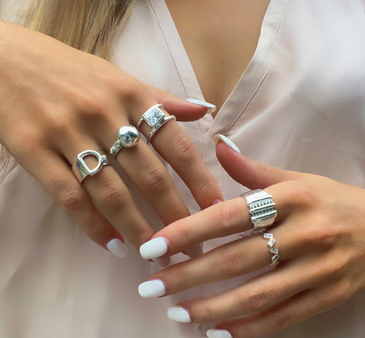 Collections Bagues Canyon Argent